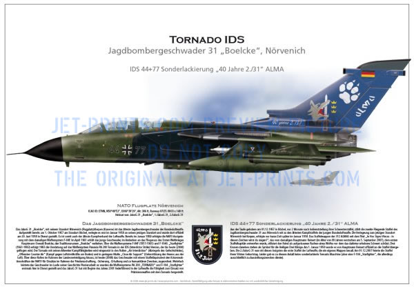 JaboG 31 Tornado IDS 44+77 Sonderlackierung 40 Jahre 2./31 ALMA
