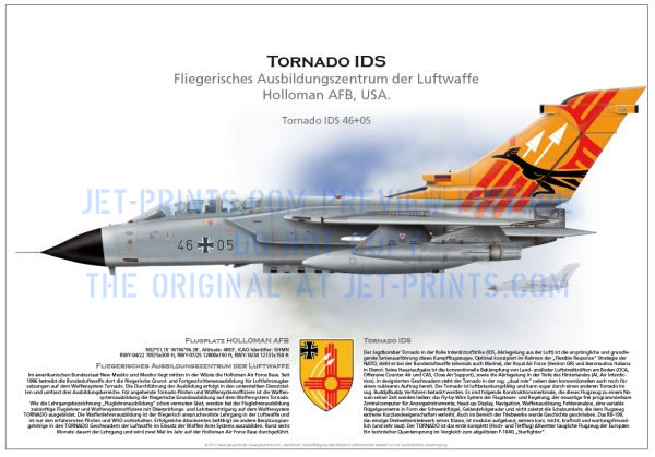 Holloman AFB, FlgAusbZtrLw Tornado IDS 46+05 "Roadrunner" 
