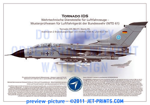 WTD 61 Tornado 98+77 Kormoran 2 testplatform