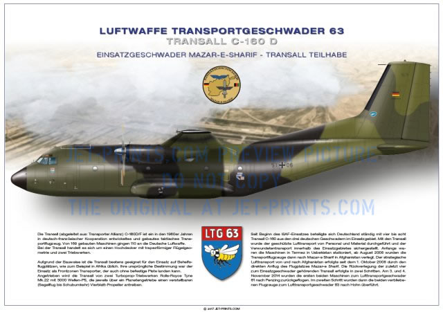 Lufttransportgeschwader 63 Transall 51+06,  "Einsatzgeschwader Masar-e-Sharif"
