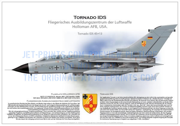 Holloman AFB, FlgAusbZtrLw Tornado IDS 45+13 (grau, ohne Norm)