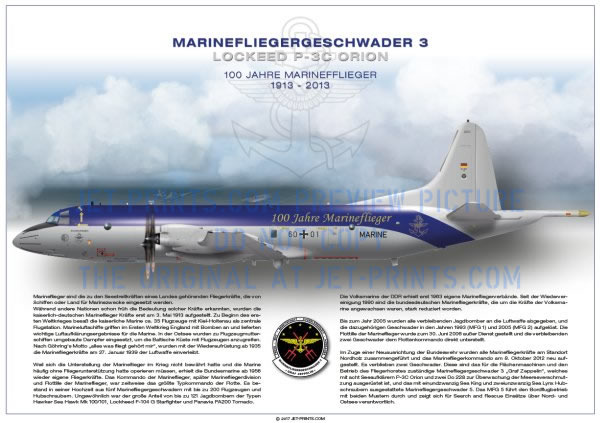 Marinefliegergeschwader 3 Nordholz - P-3C ORION 60+01 "100 Jahre Marineflieger"