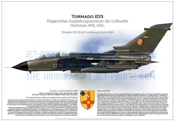 Holloman AFB, Luftwaffe Flying Training Center, Tornado IDS 45+62 Norm 83A